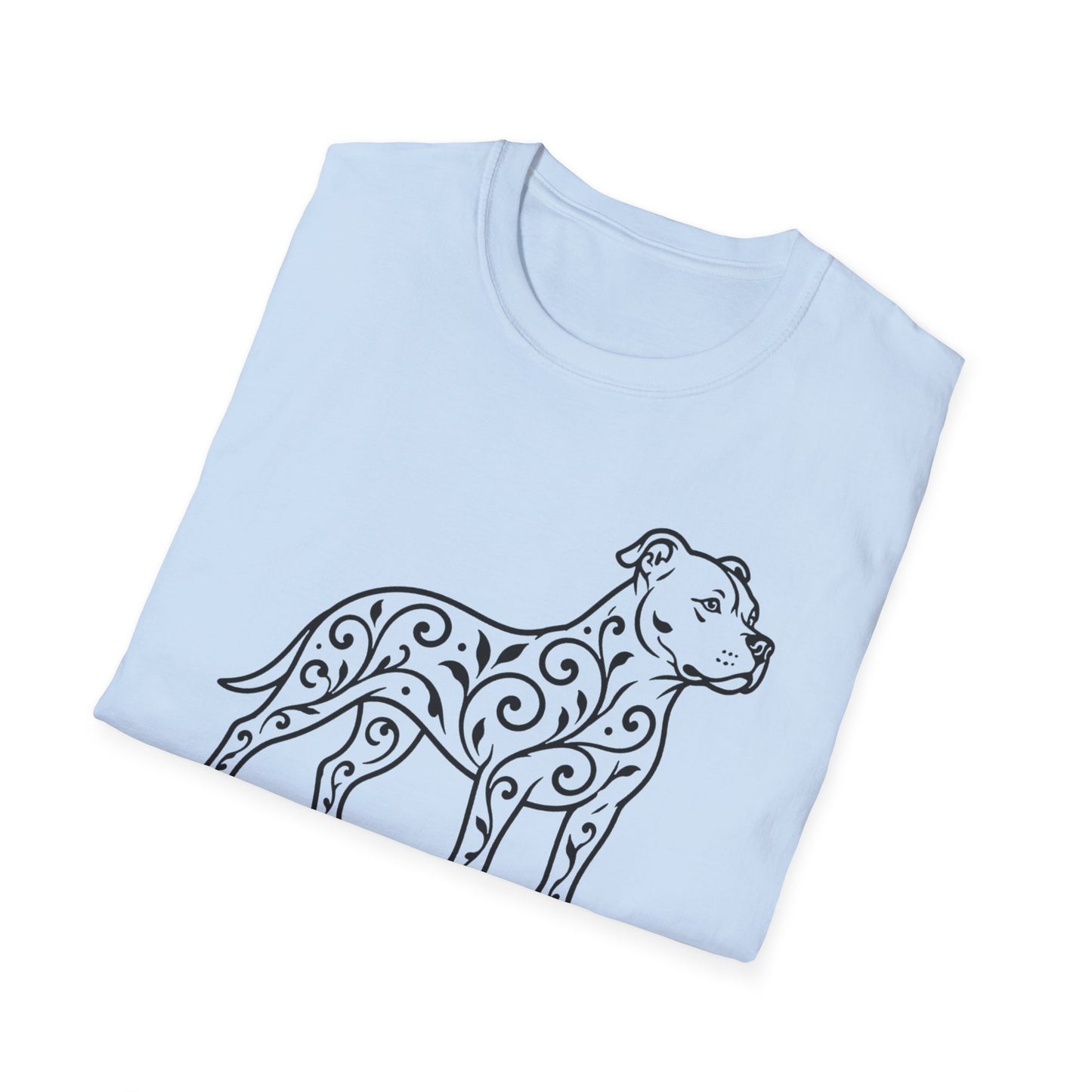 Pitbull Floral Pattern T-Shirt