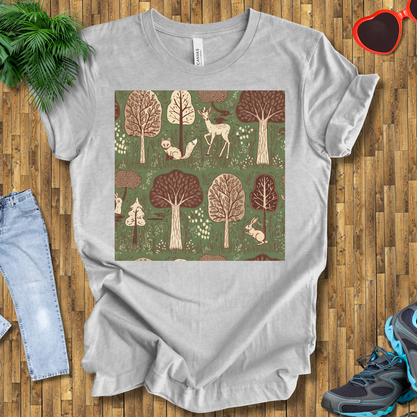 Trees and animals in natural setting T-Shirt