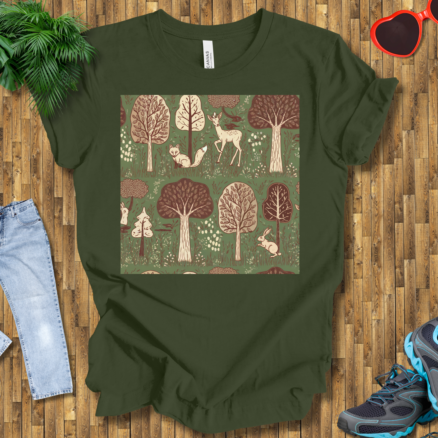 Trees and animals in natural setting T-Shirt