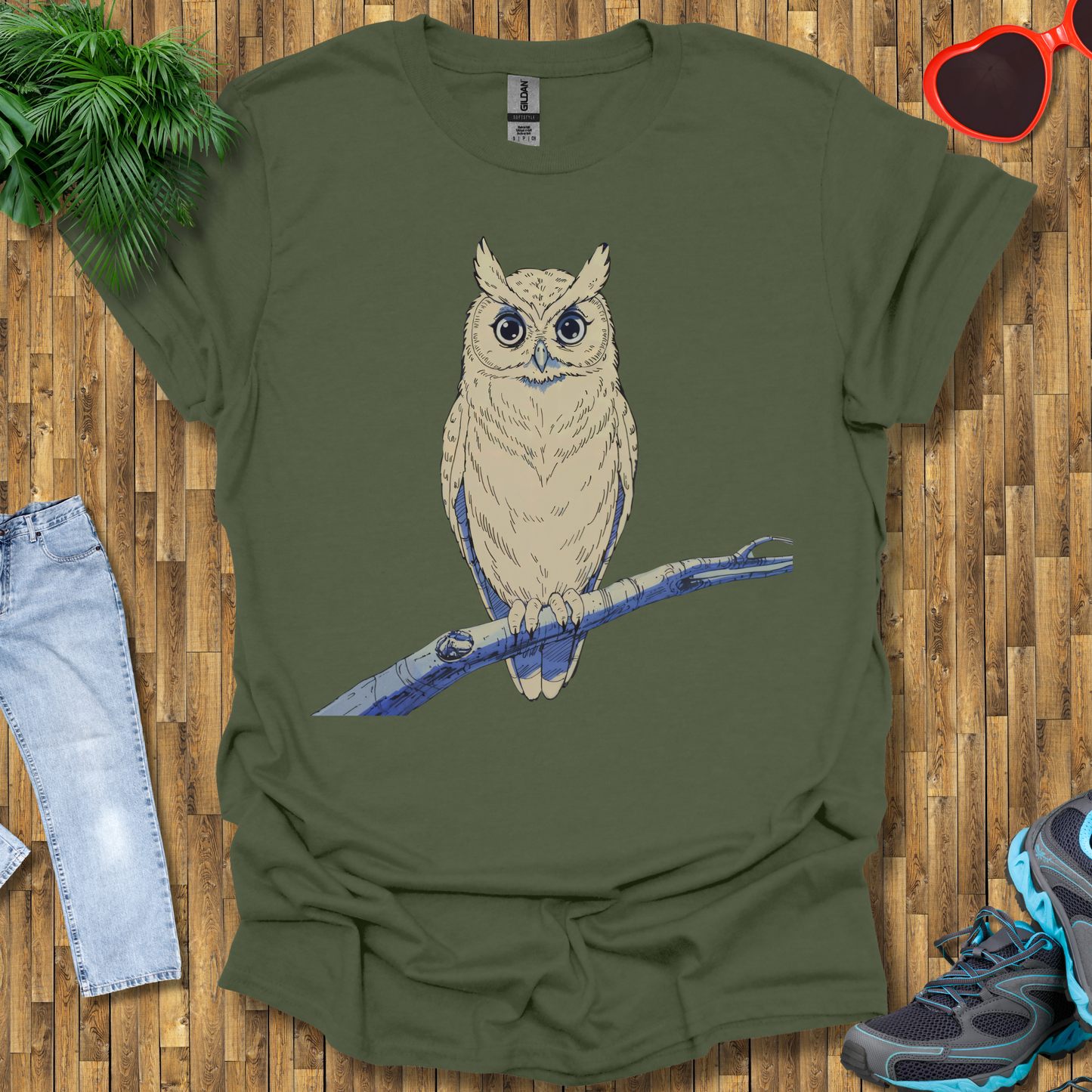 Owl on a branch T-Shirt