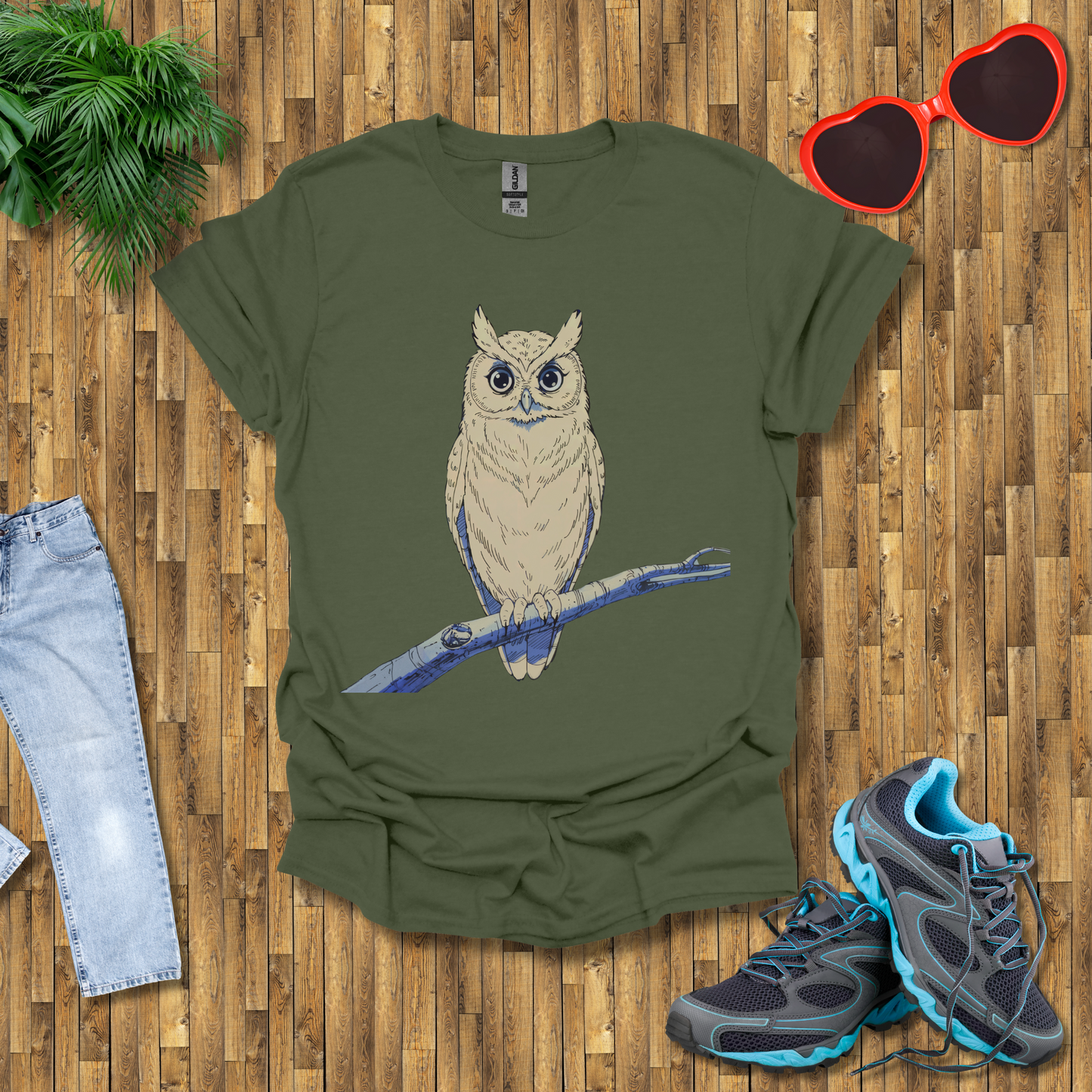 Owl on a branch T-Shirt