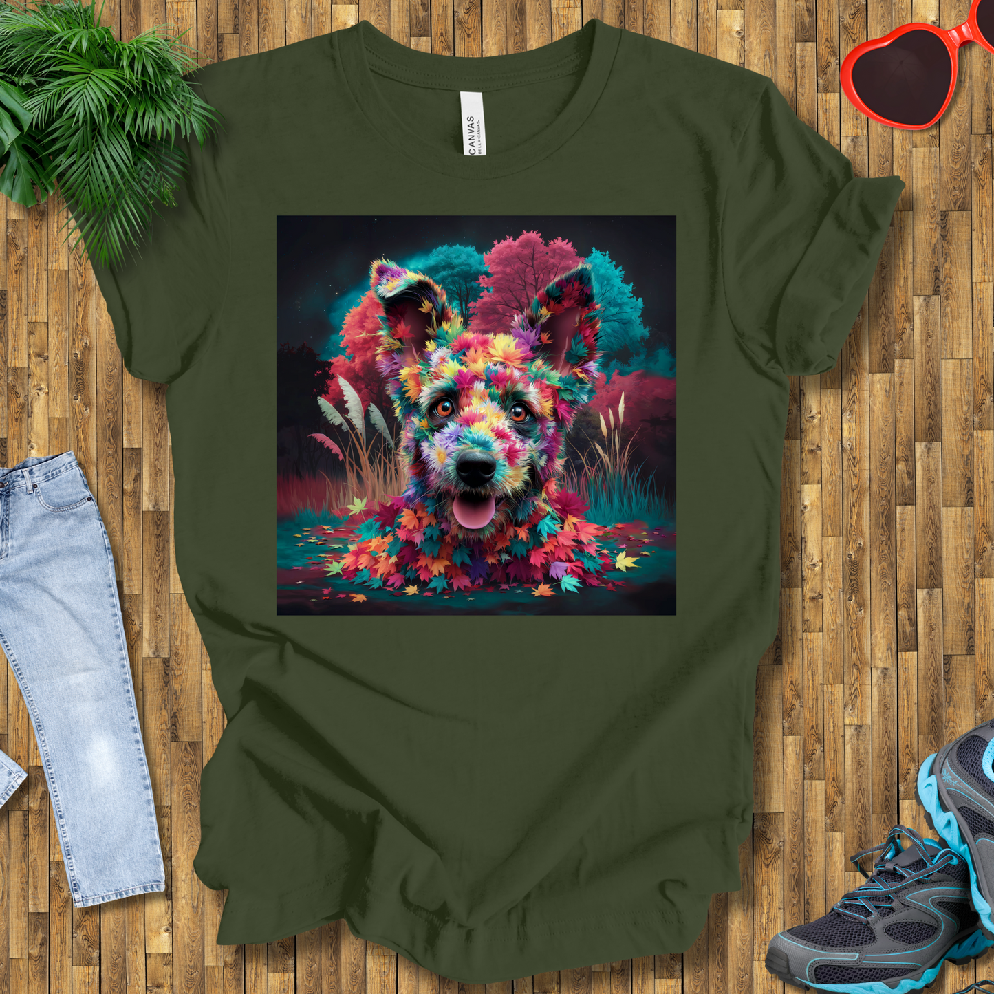 Galactic leafy dog T-Shirt