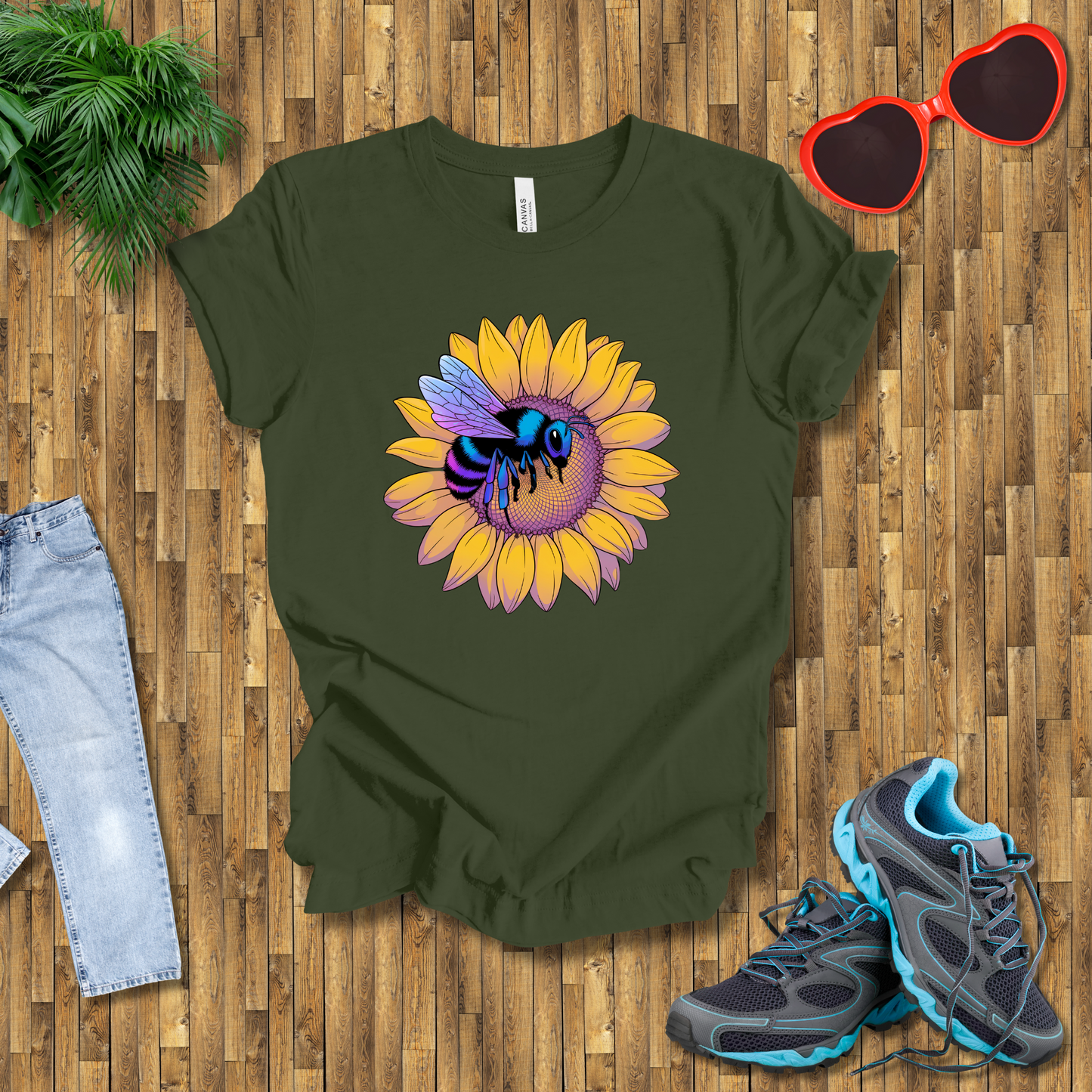 Bees on sunflowers T-Shirt