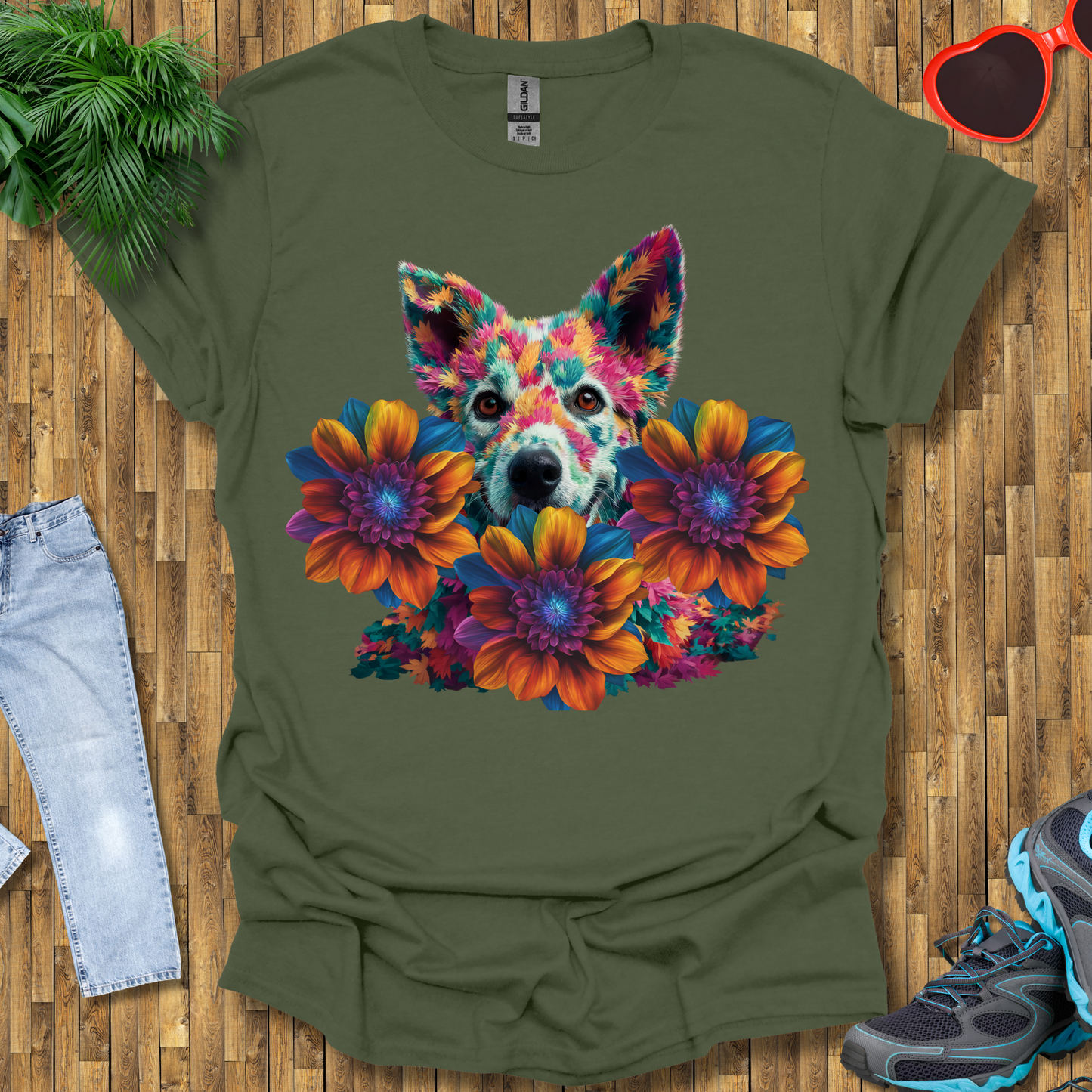 Galactic leafy dog T-Shirt