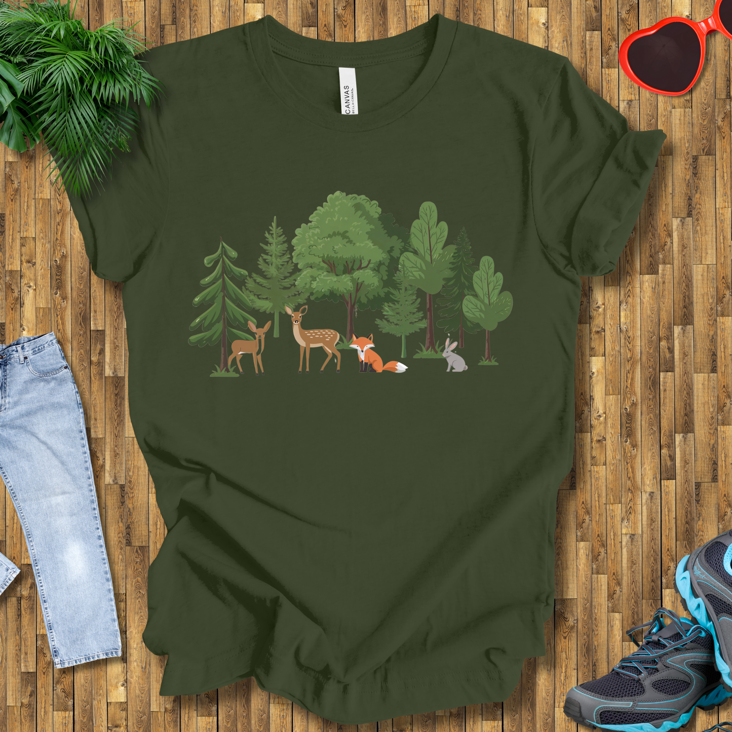 Trees and animals in natural setting T-Shirt