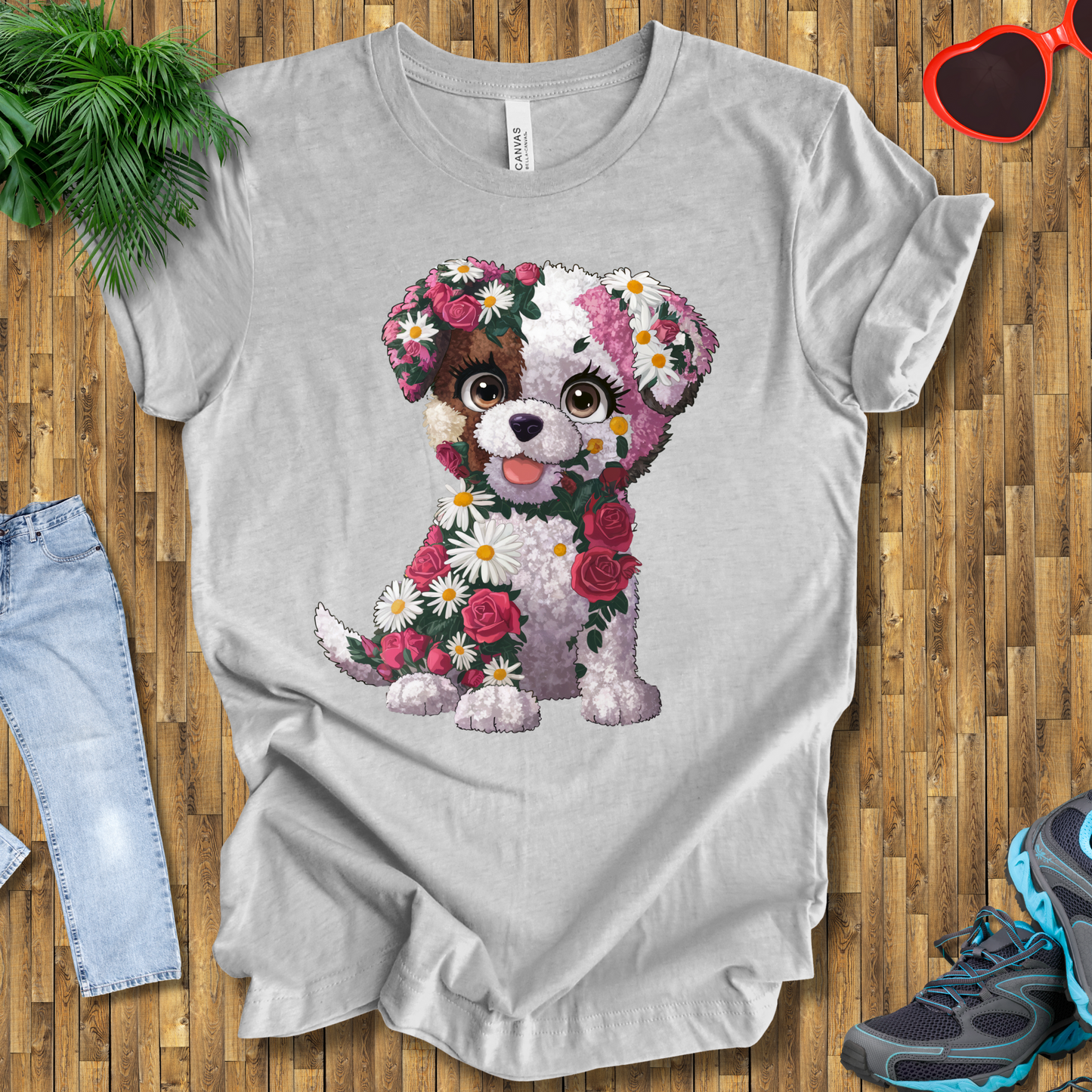 Flower puppy T-Shirt