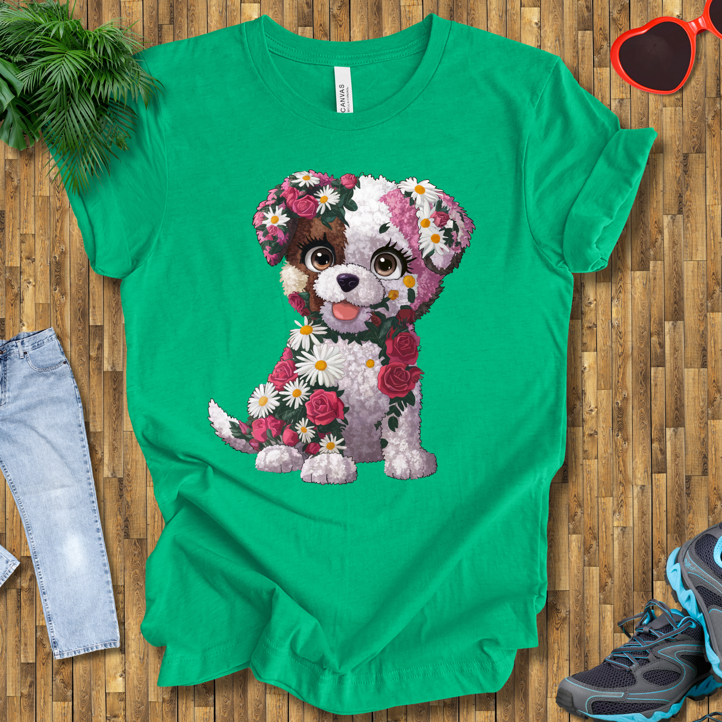 Flower puppy T-Shirt