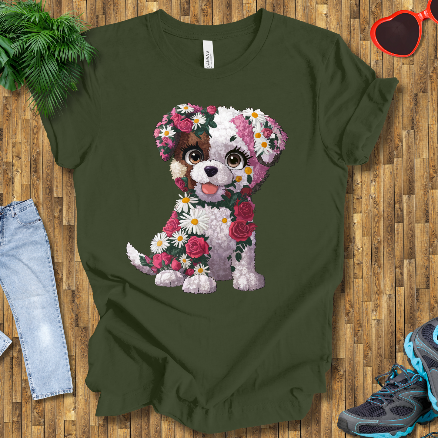 Flower puppy T-Shirt