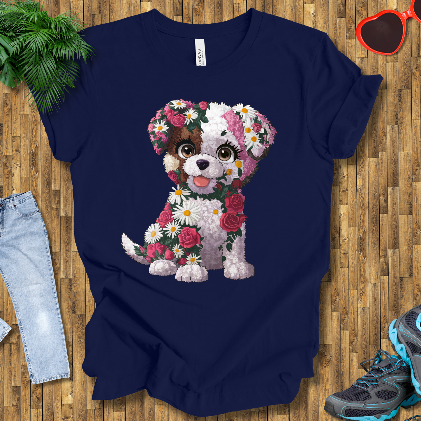 Flower puppy T-Shirt