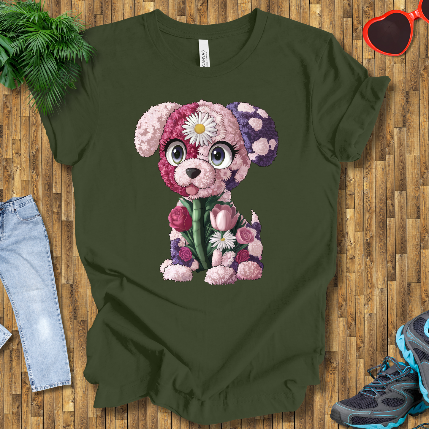 Flower puppy T-Shirt