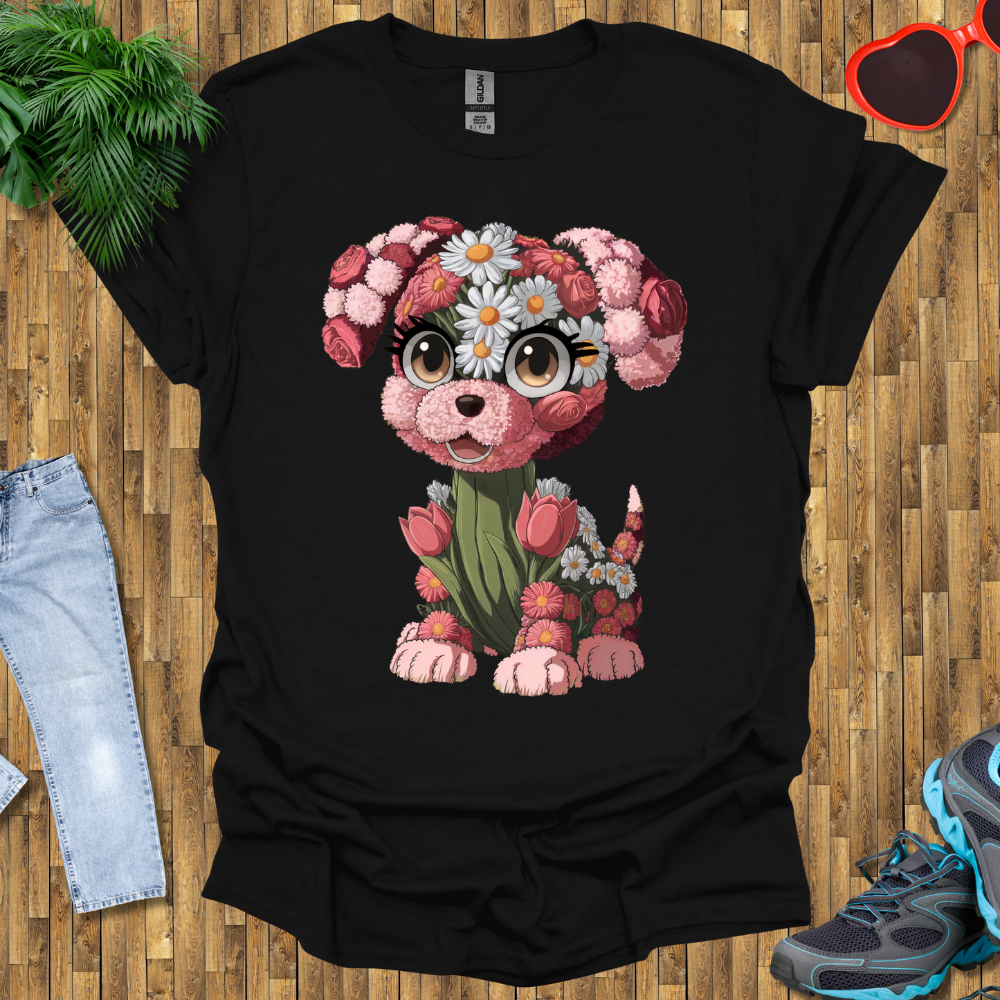 Flower Puppy T-Shirt