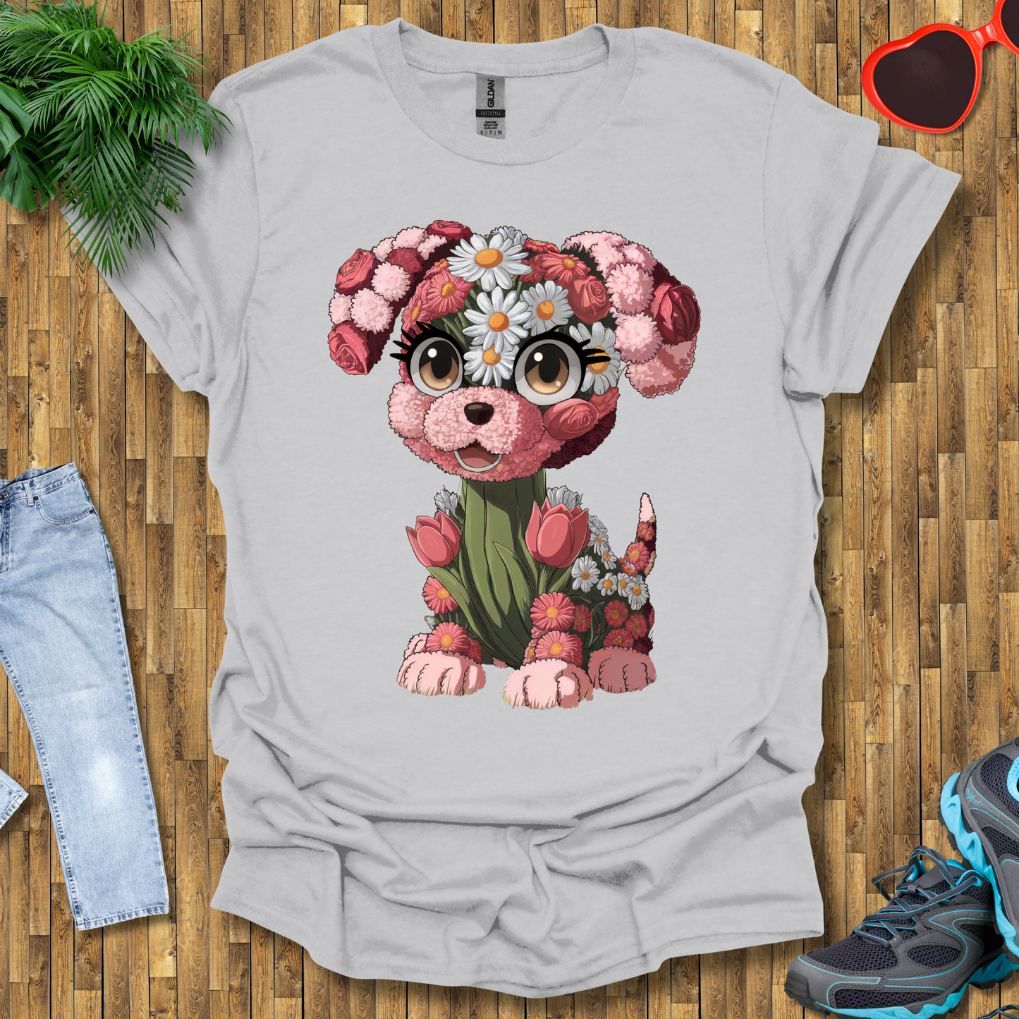 Flower Puppy T-Shirt