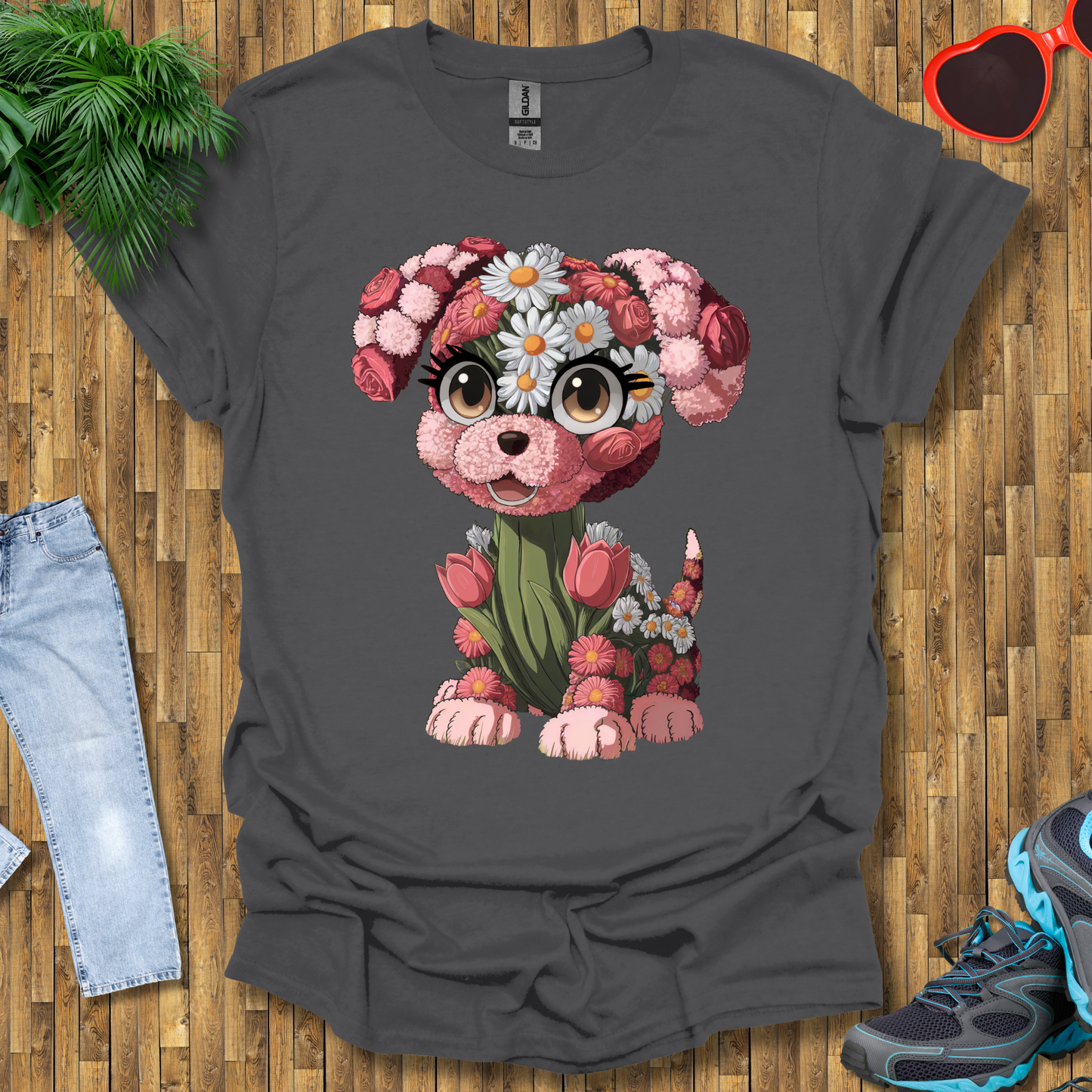 Flower Puppy T-Shirt
