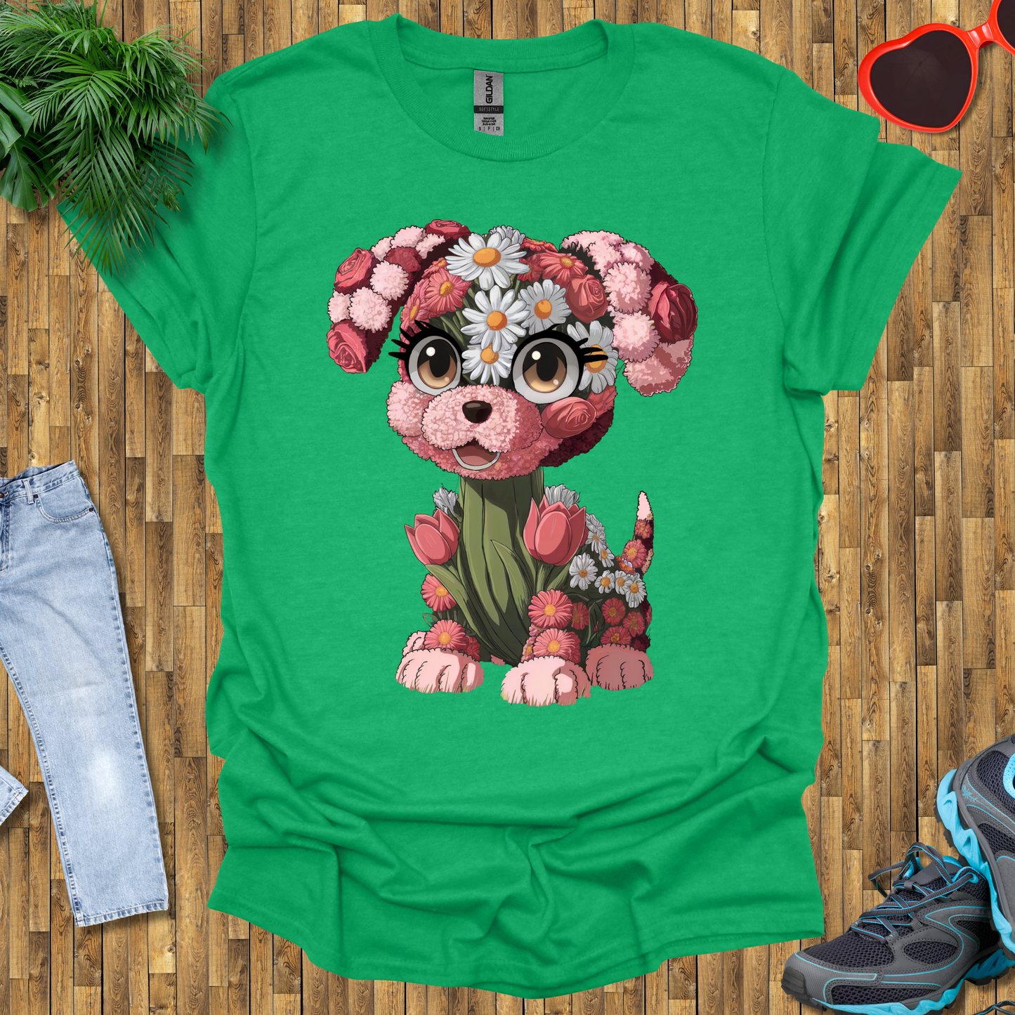 Flower Puppy T-Shirt