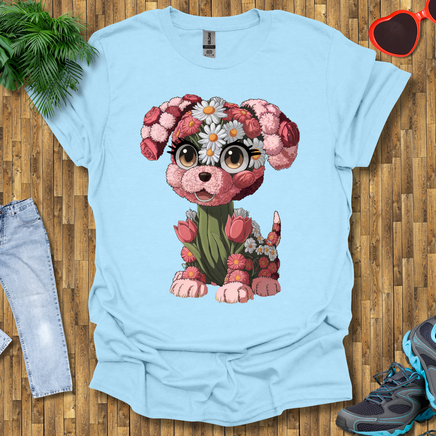 Flower Puppy T-Shirt