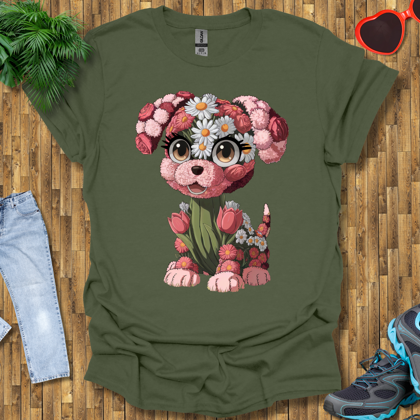 Flower Puppy T-Shirt