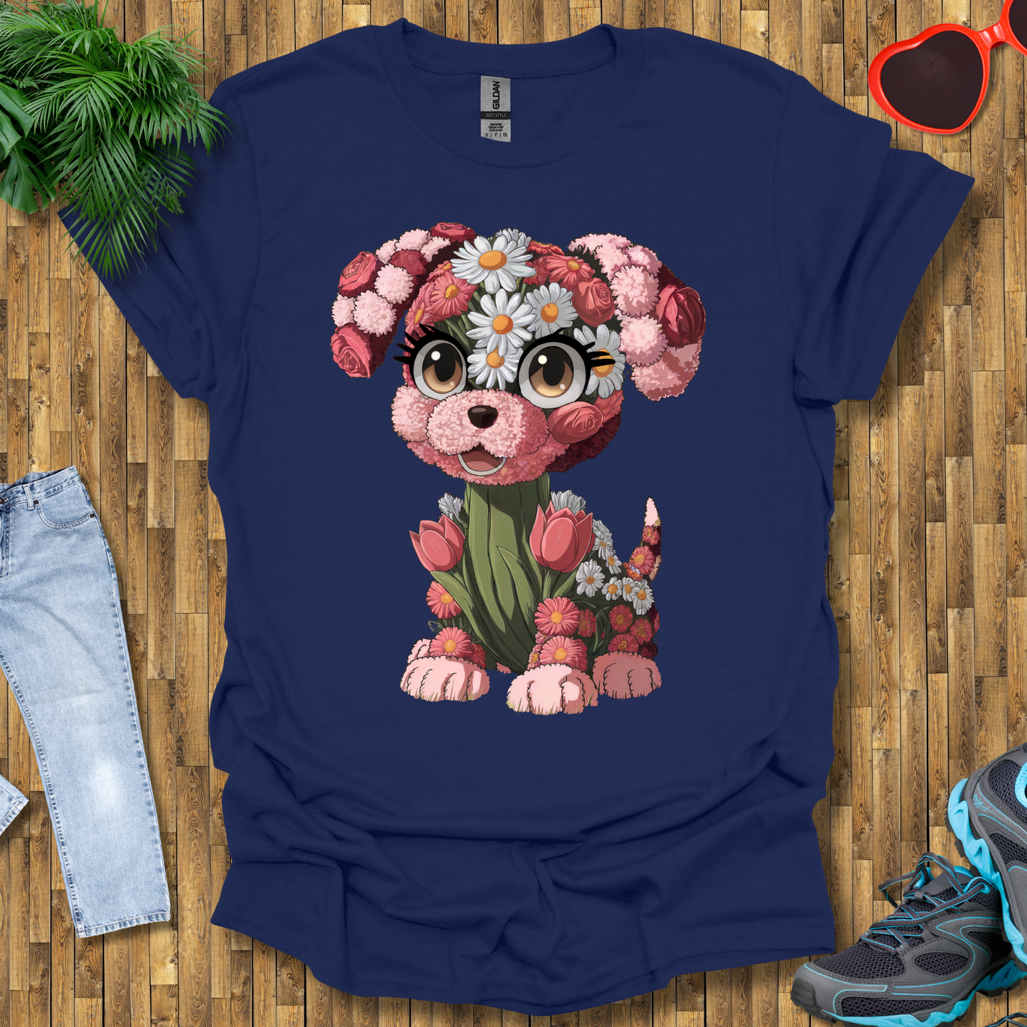 Flower Puppy T-Shirt