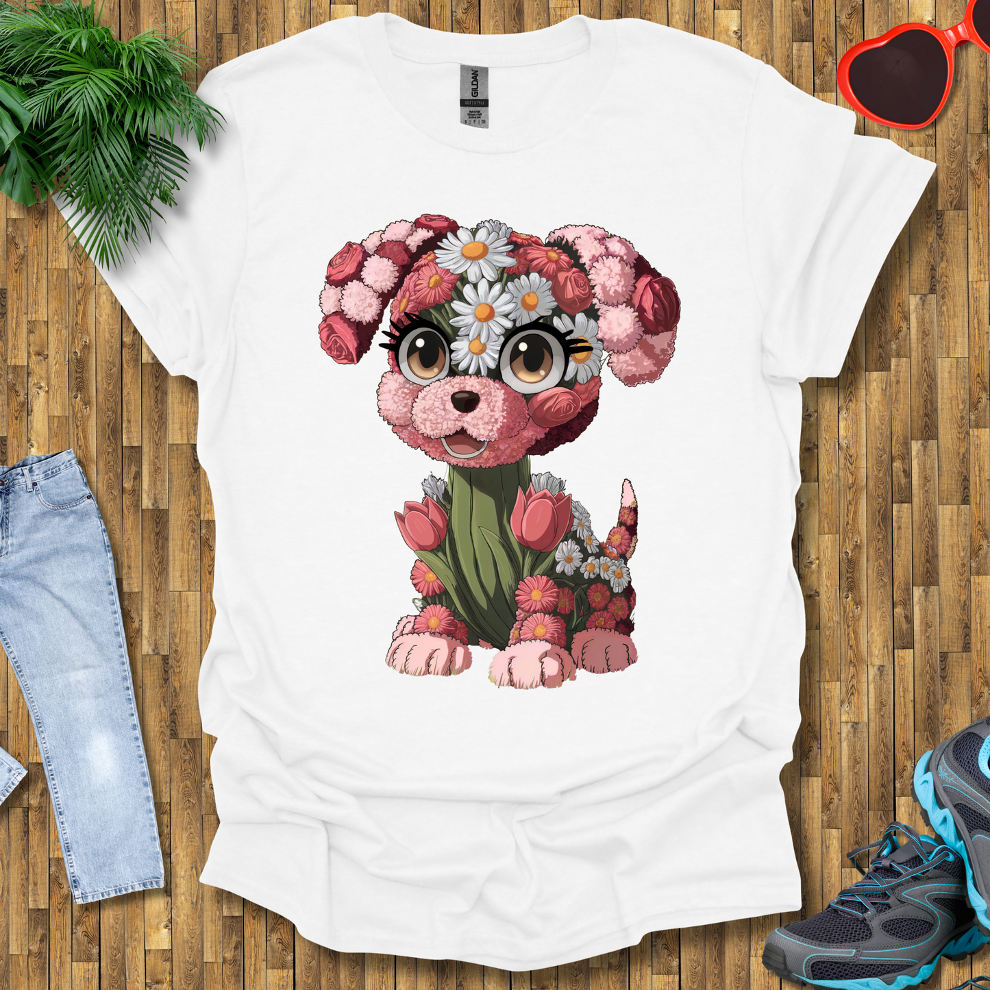 Flower Puppy T-Shirt