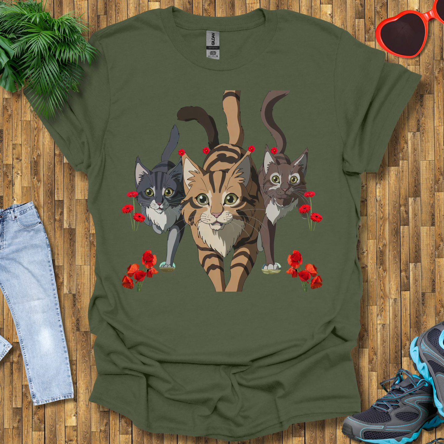 Cats hunting in the wild T-Shirt