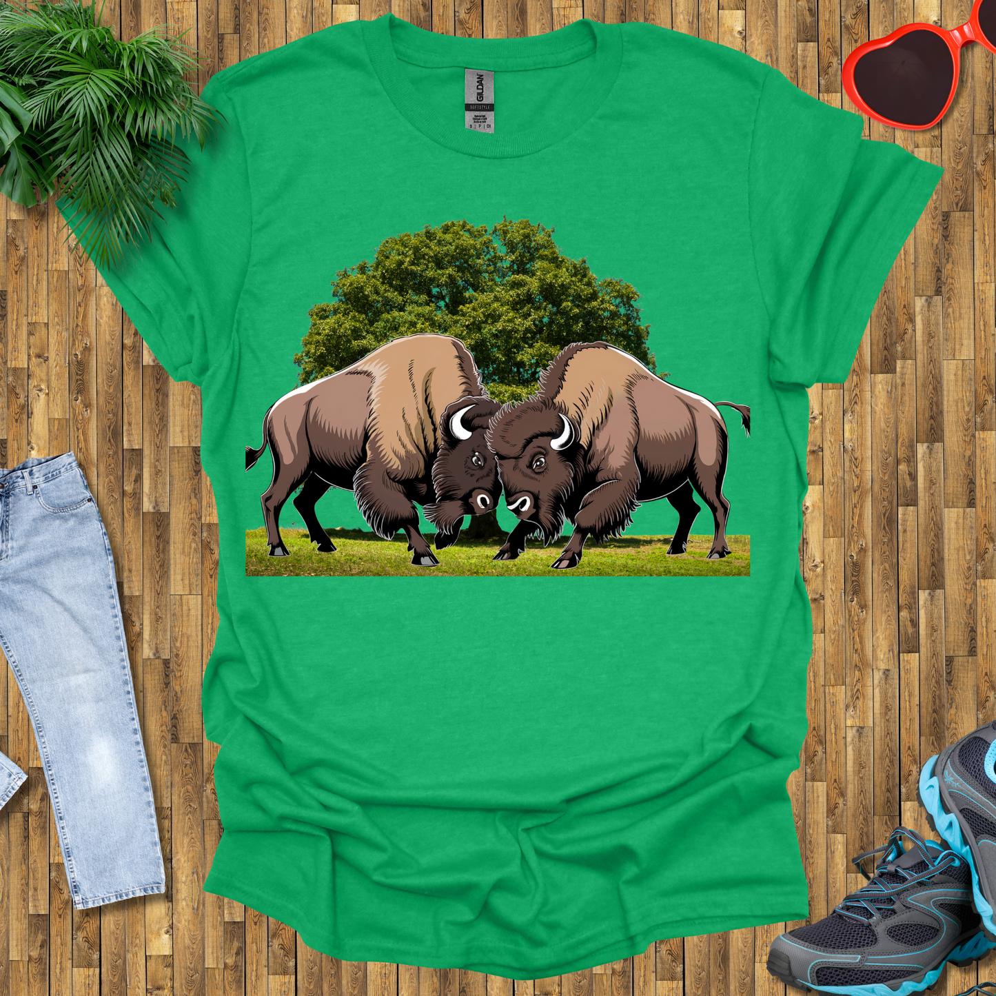 Bison fights T-Shirt