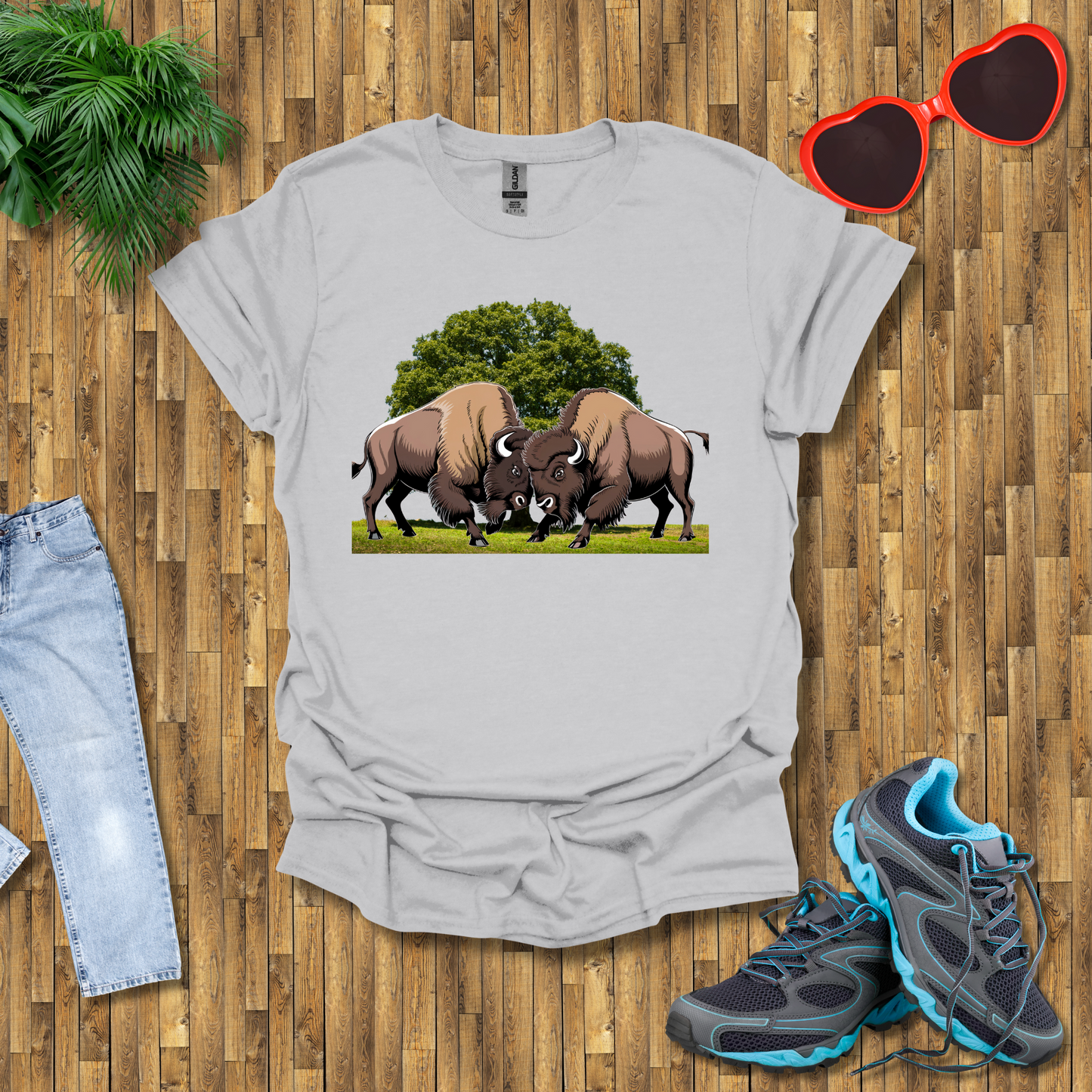 Bison fights T-Shirt