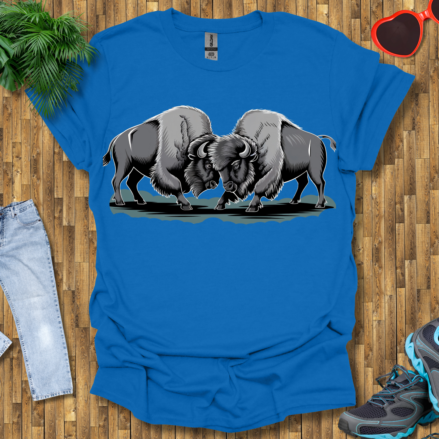 Bison fights T-Shirt