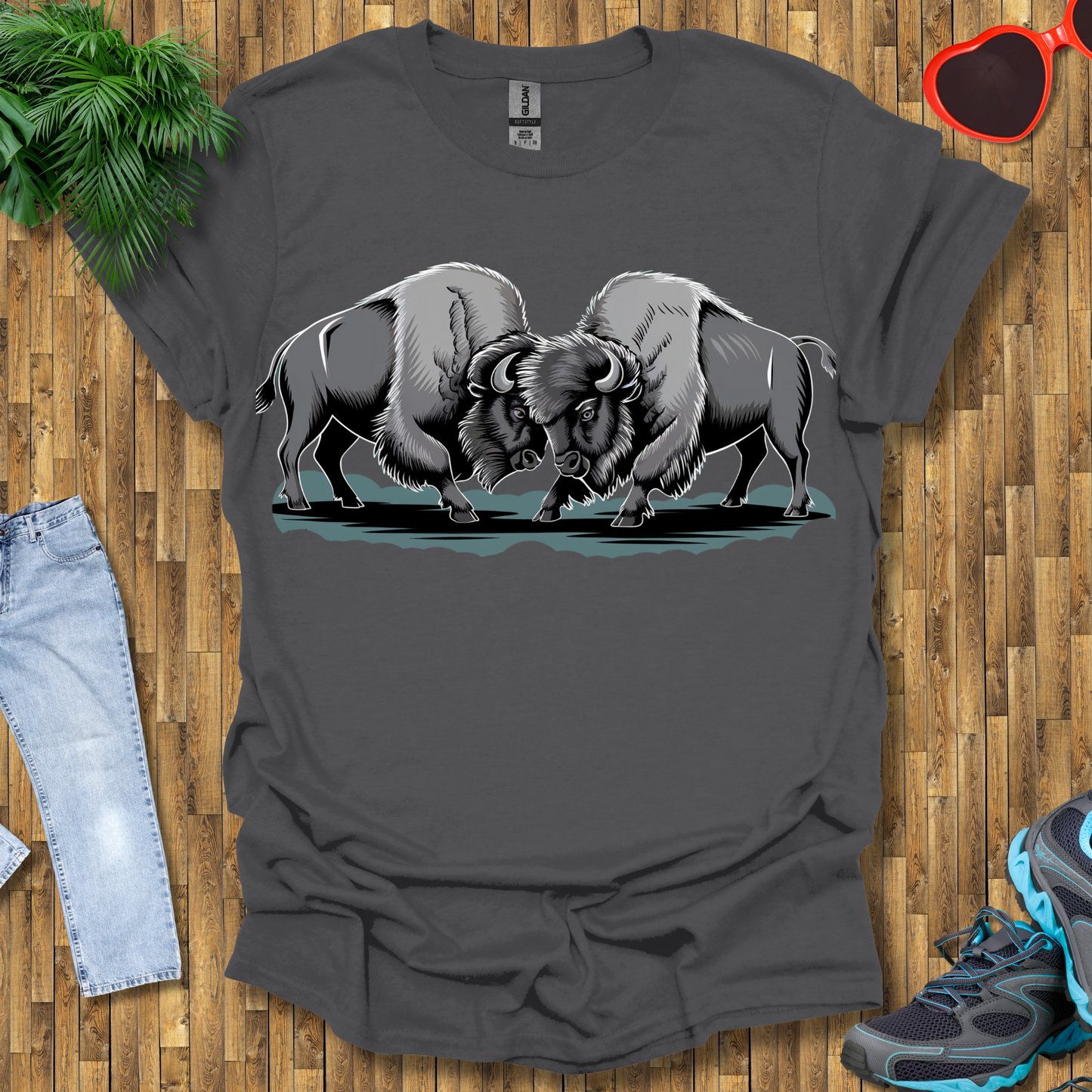 Bison fights T-Shirt