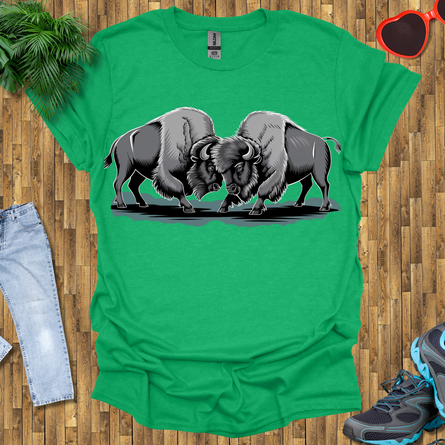 Bison fights T-Shirt