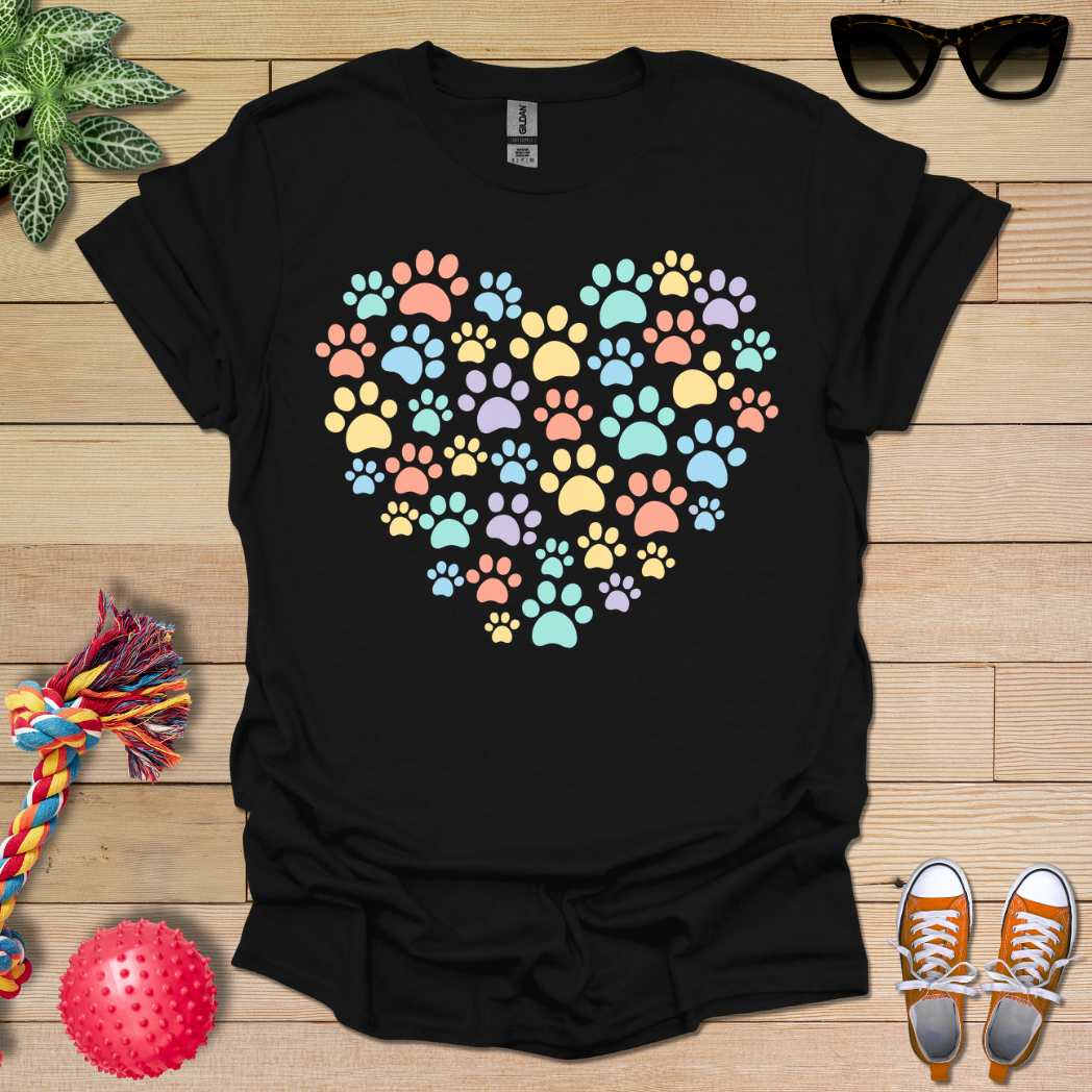 Rainbow Paw Heart T-Shirt