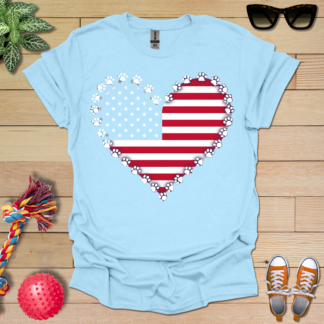 American Flag Paws T-Shirt