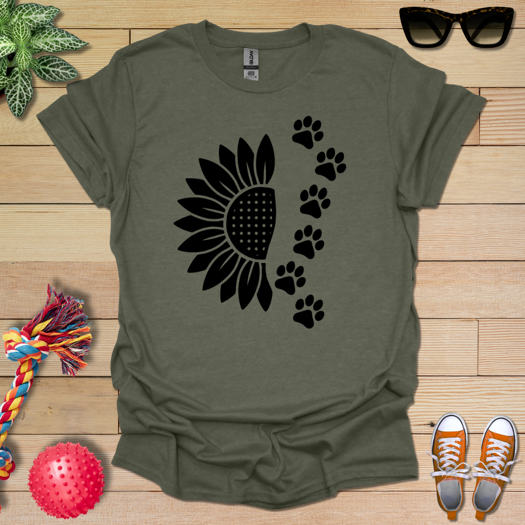 Sunflower Paw Prints T-Shirt