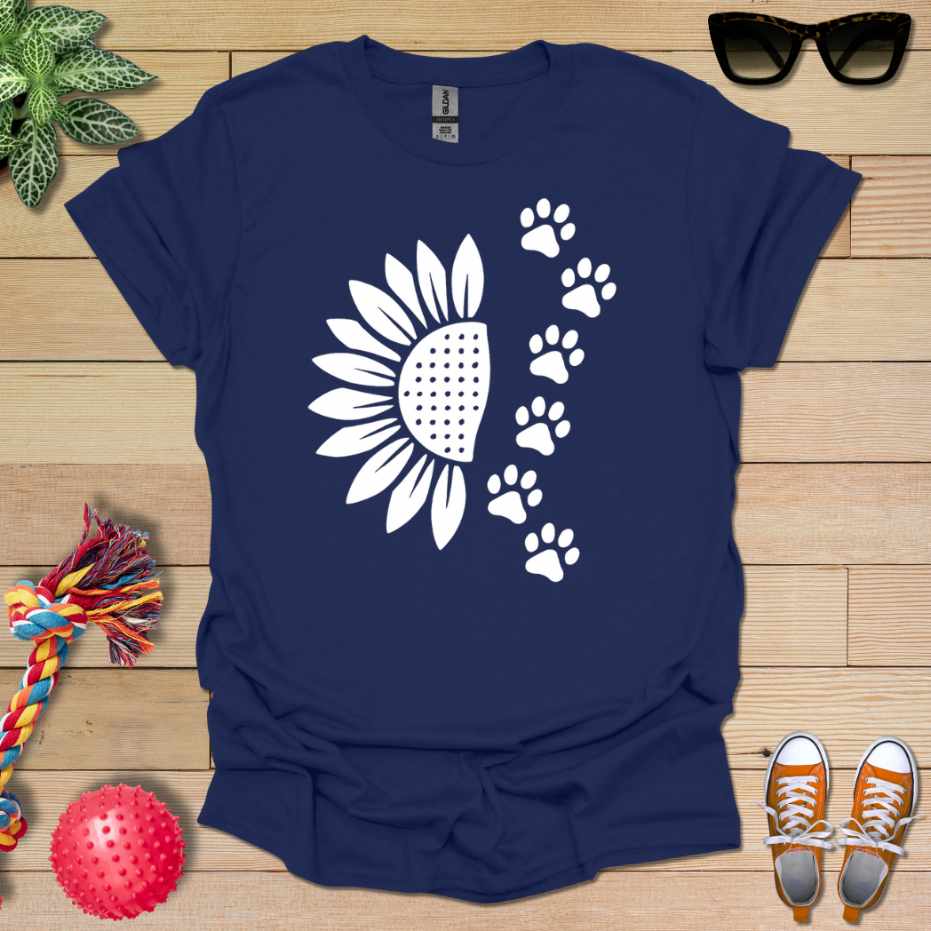 Sunflower Paw Prints T-Shirt