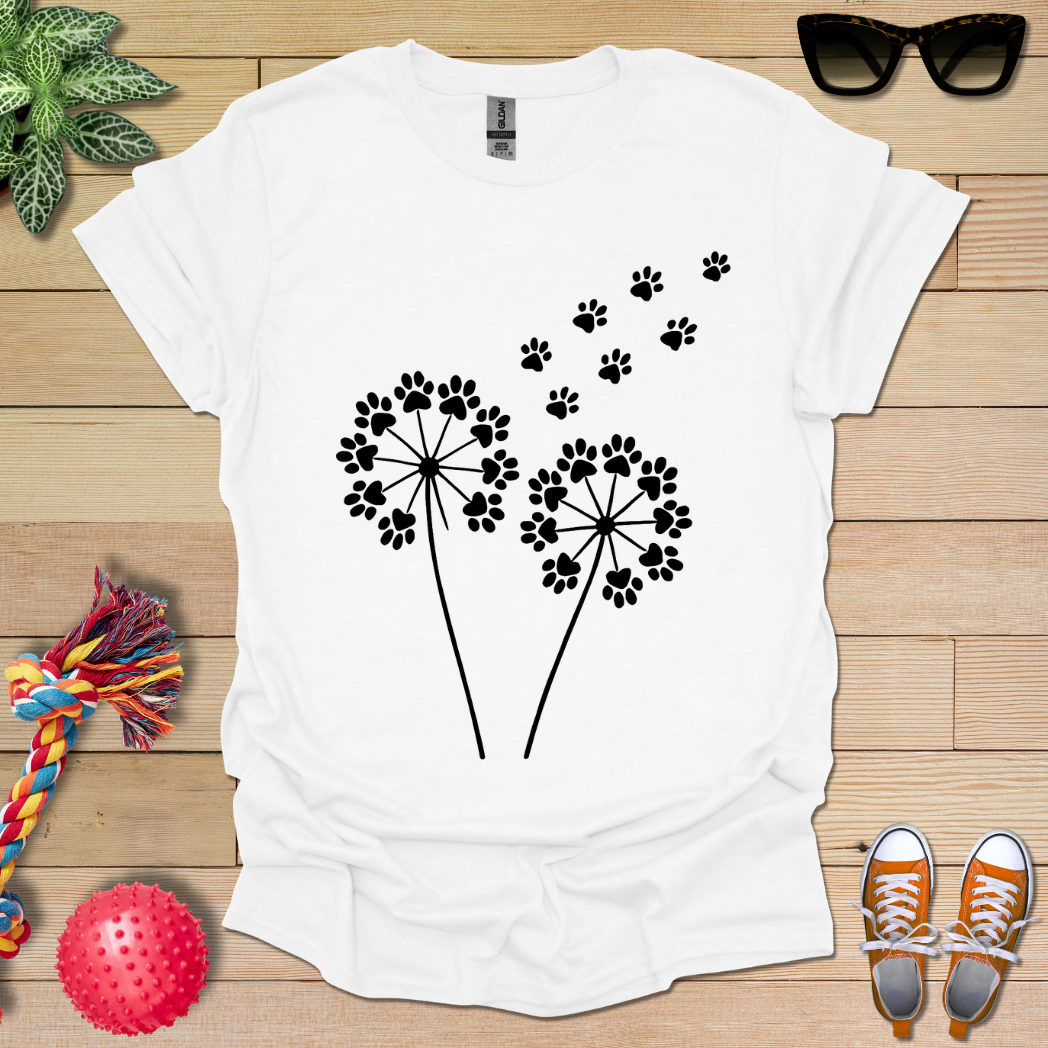 Dandelion Paw Prints T-Shirt
