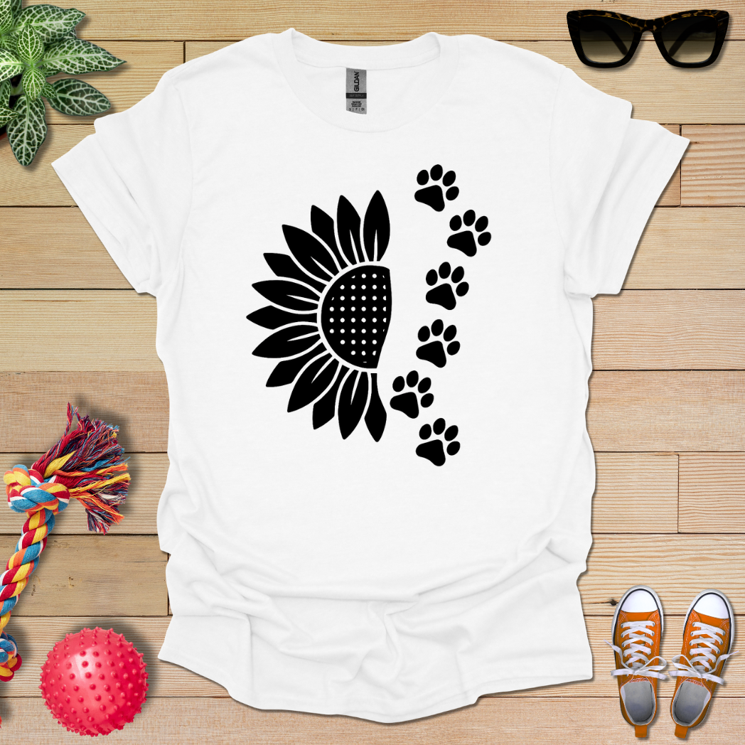Sunflower Paw Prints T-Shirt