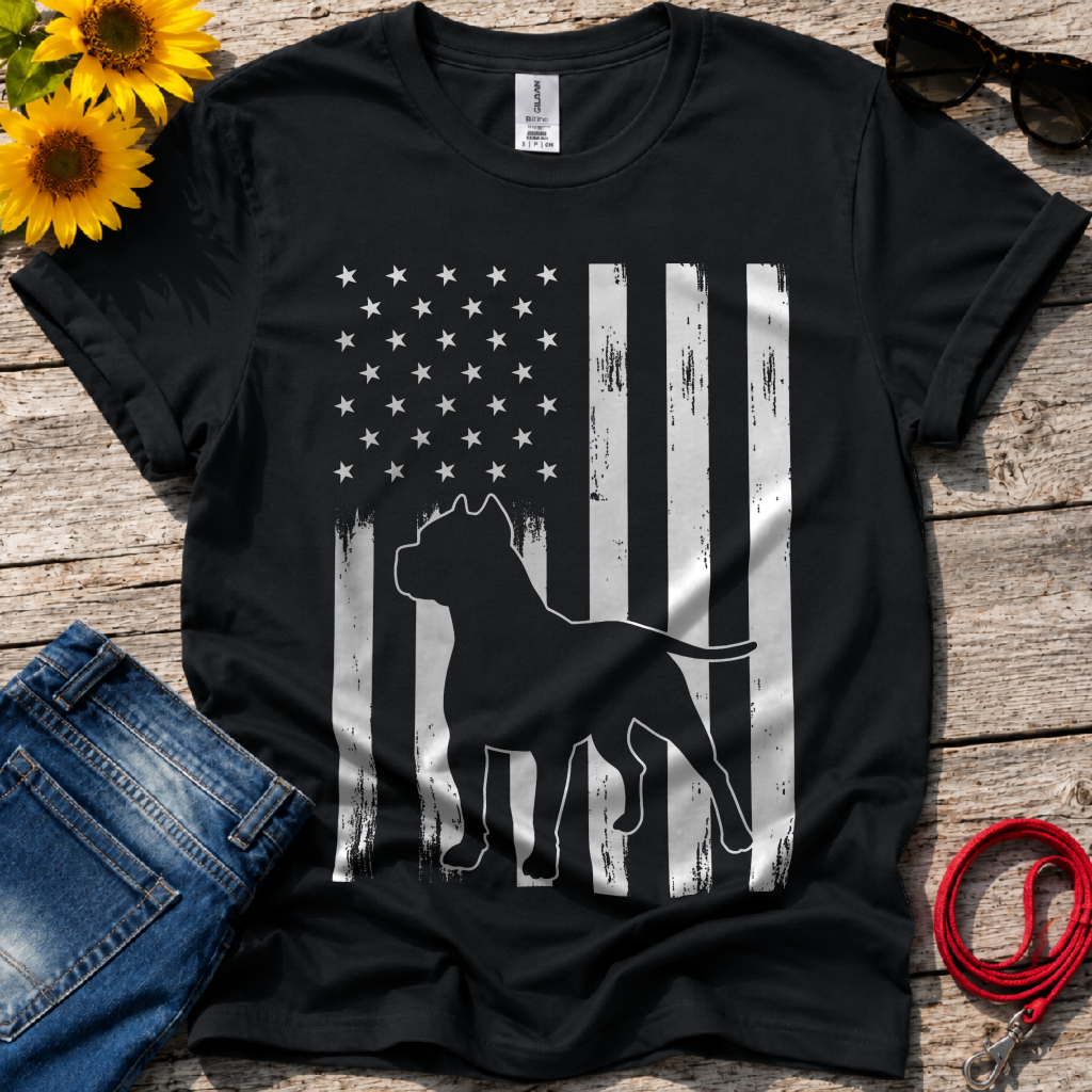 Patriotic Pitbull T-Shirt