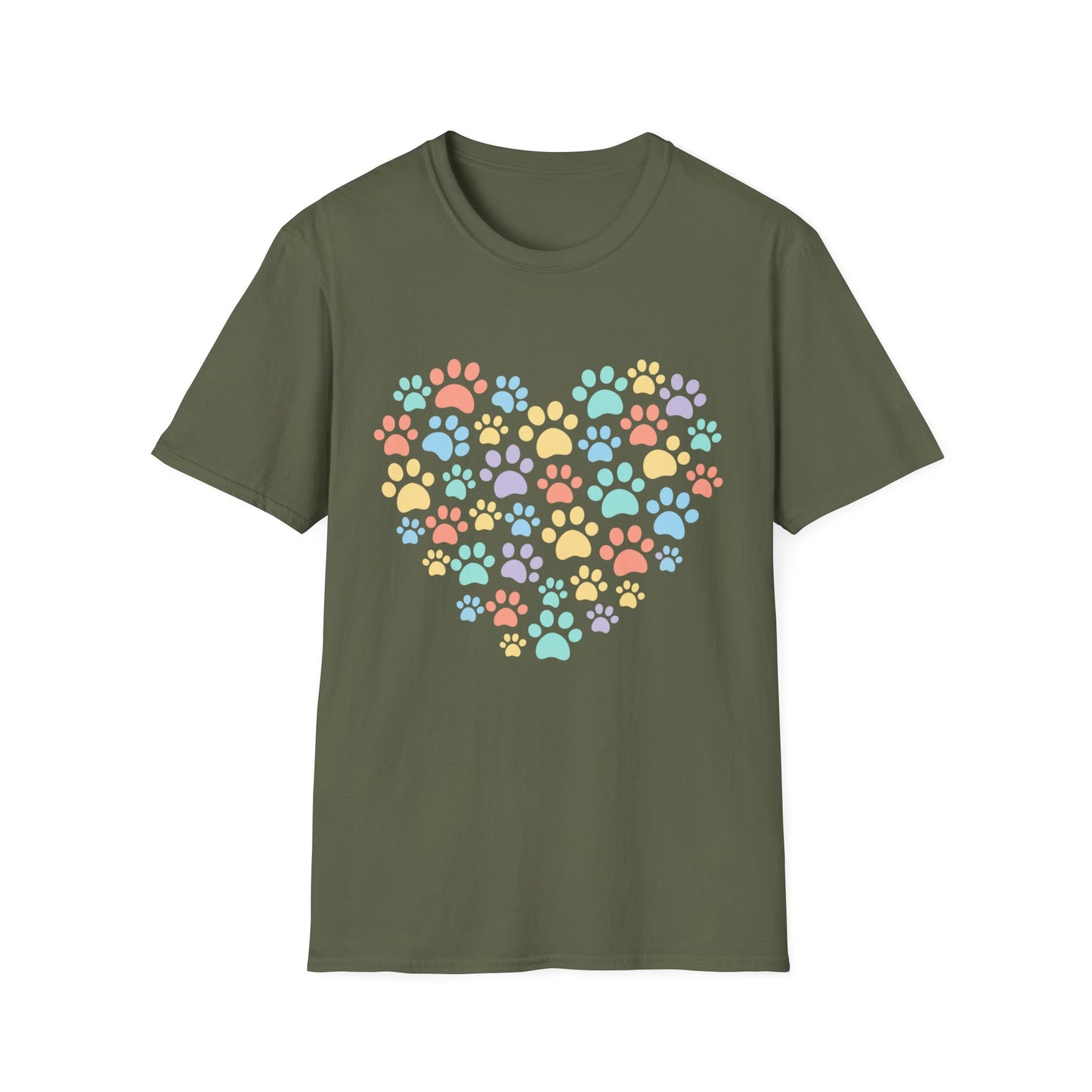 Rainbow Paw Heart T-Shirt