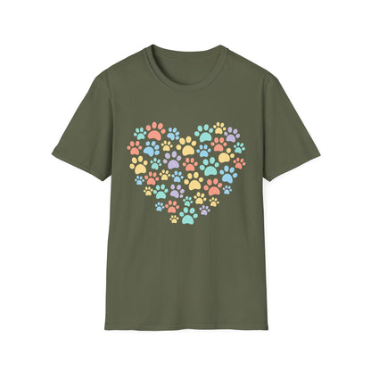Rainbow Paw Heart T-Shirt