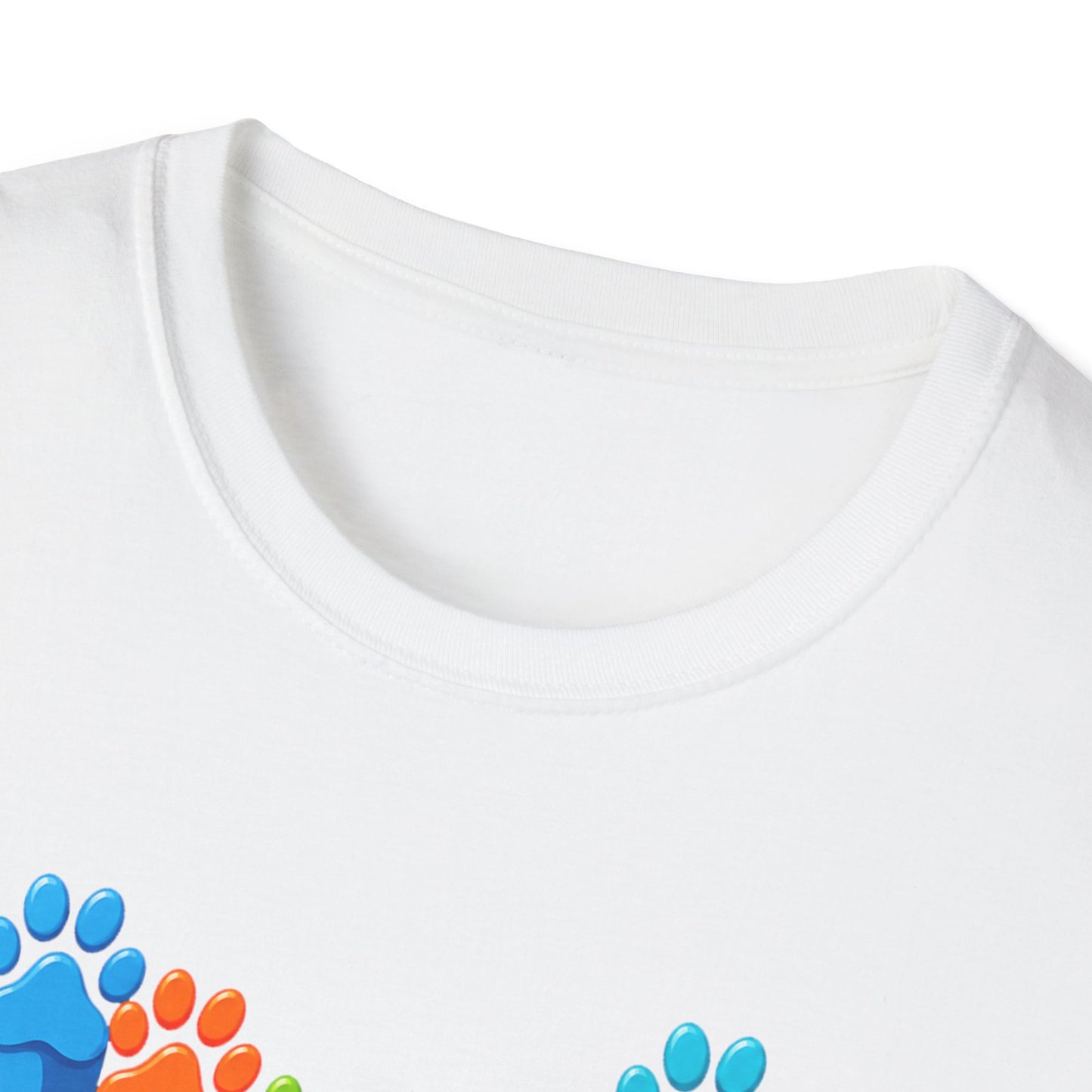 Colorful Dog Paw Prints T-Shirt