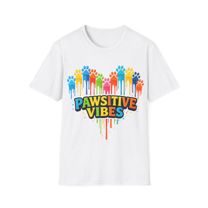 Colorful Dog Paw Prints T-Shirt