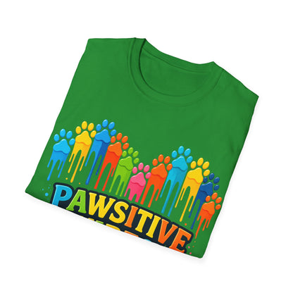 Colorful Dog Paw Prints T-Shirt