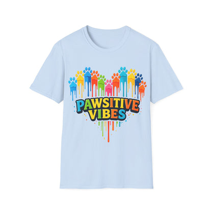 Colorful Dog Paw Prints T-Shirt