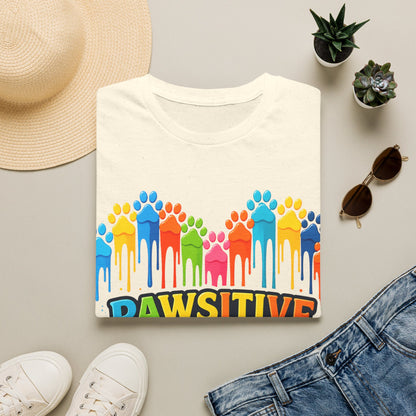 Colorful Dog Paw Prints T-Shirt