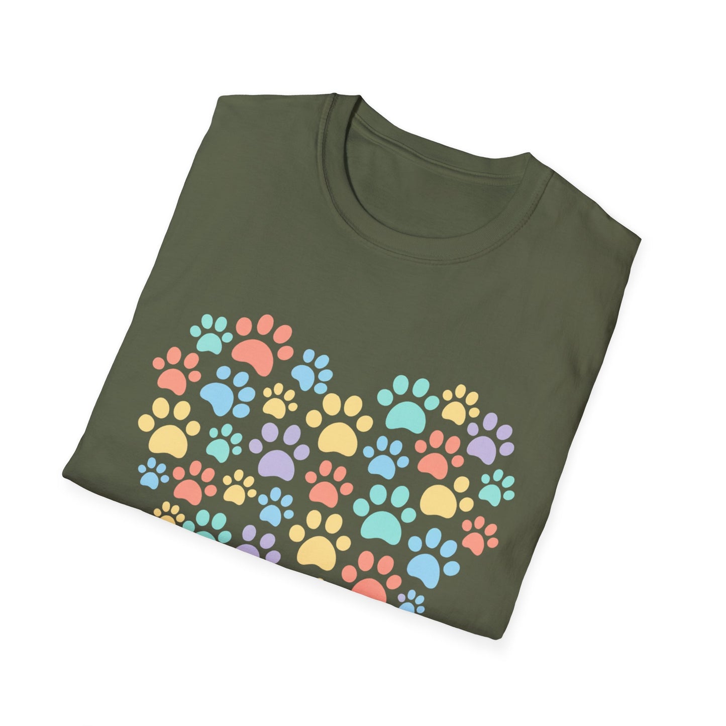 Rainbow Paw Heart T-Shirt
