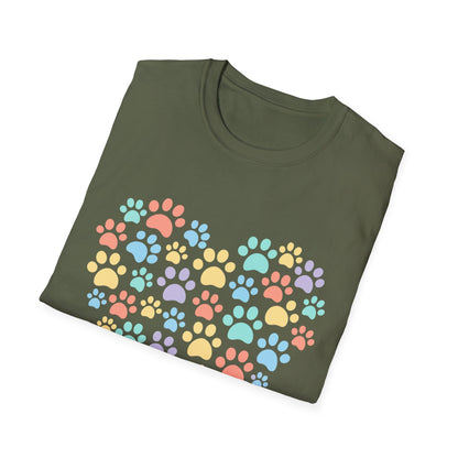 Rainbow Paw Heart T-Shirt