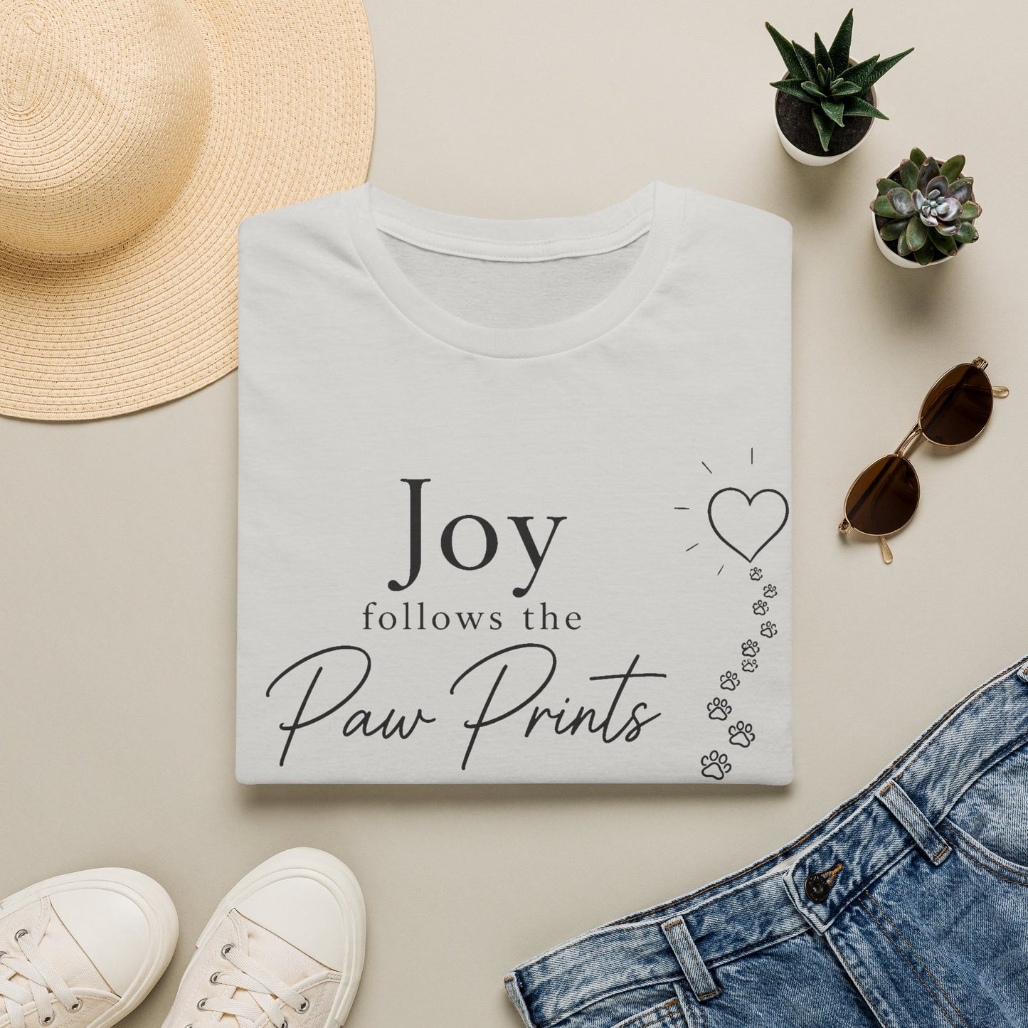Joy Follows Pawprints T-Shirt
