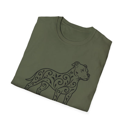 Pitbull Floral Pattern T-Shirt