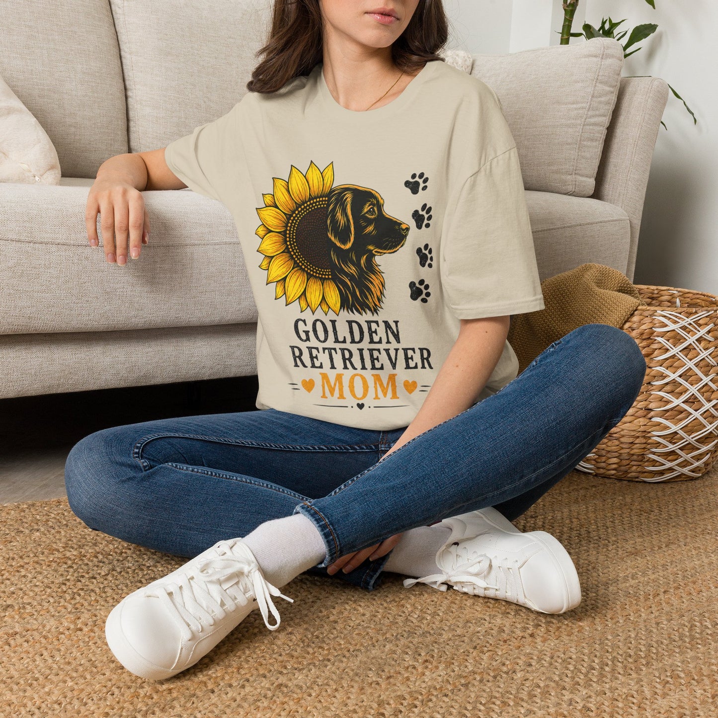Sunflower Paw Prints T-Shirt