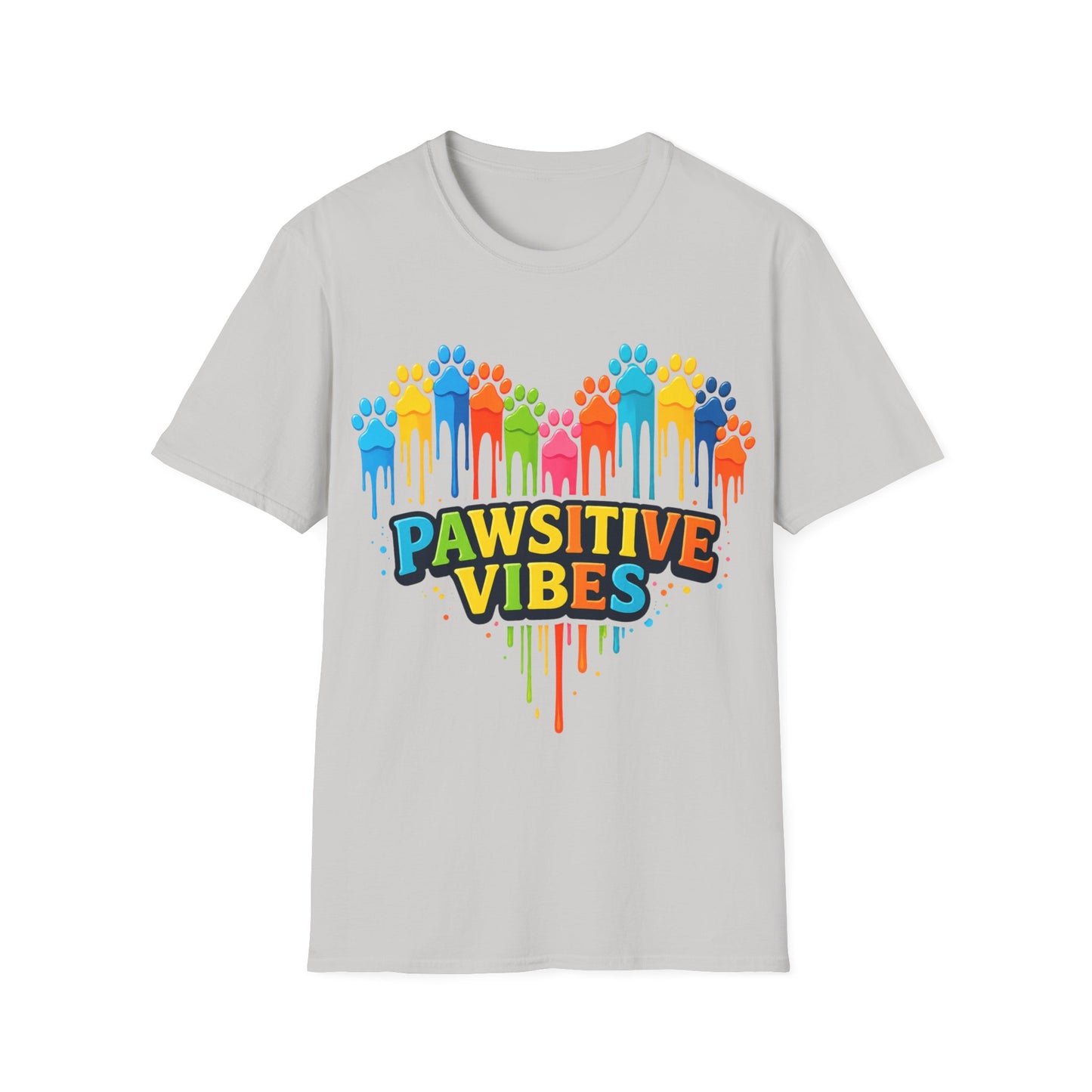 Colorful Dog Paw Prints T-Shirt