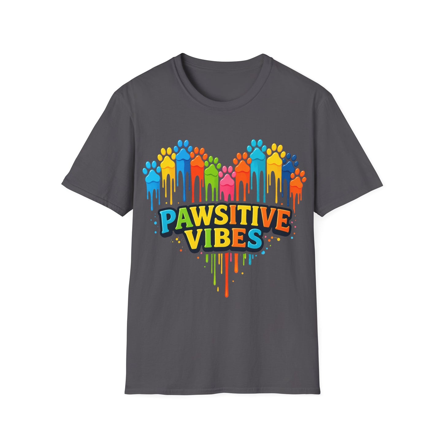 Colorful Dog Paw Prints T-Shirt