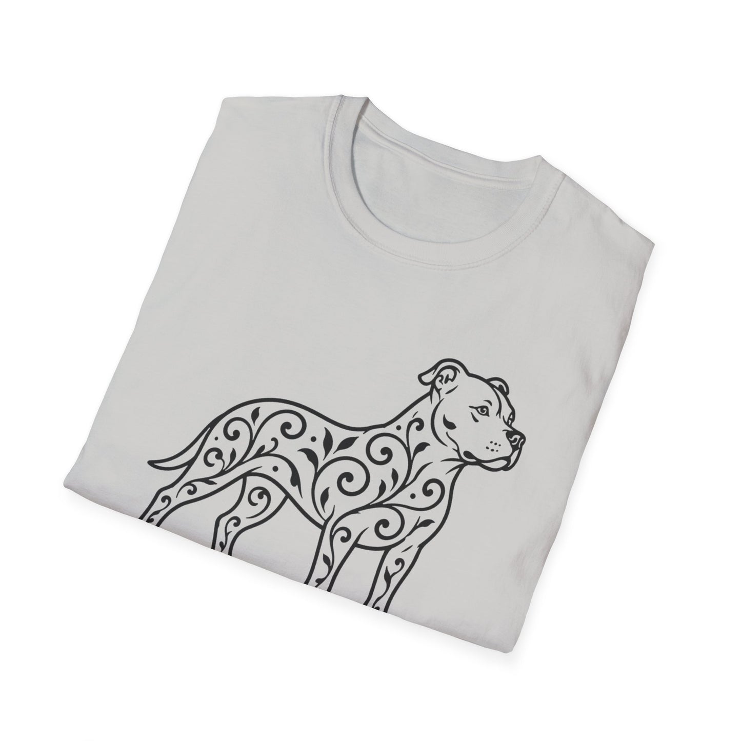 Pitbull Floral Pattern T-Shirt